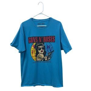 Guns N Rose Blue Band Tee size L